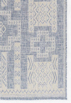 Navajo Blue Indoor/Outdoor Rug - 5 x 7