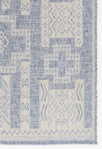 Navajo Blue Indoor/Outdoor Rug - 7 x 9