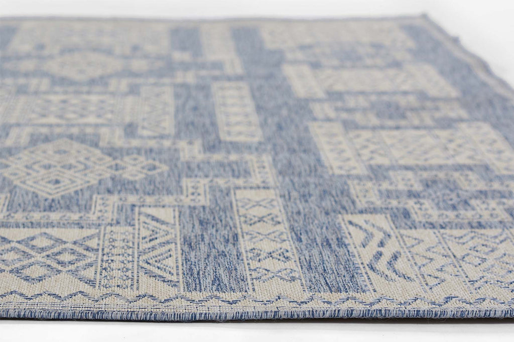 Navajo Blue Indoor/Outdoor Rug - 8 x 10