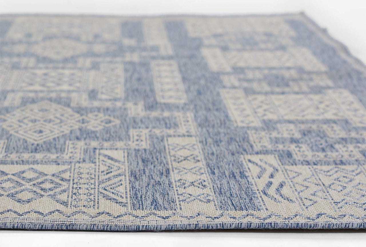 Navajo Blue Indoor/Outdoor Rug - 9 x 12
