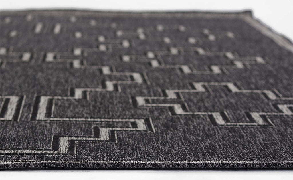 Kachina Charcoal Indoor/Outdoor Rug - 3 x 8