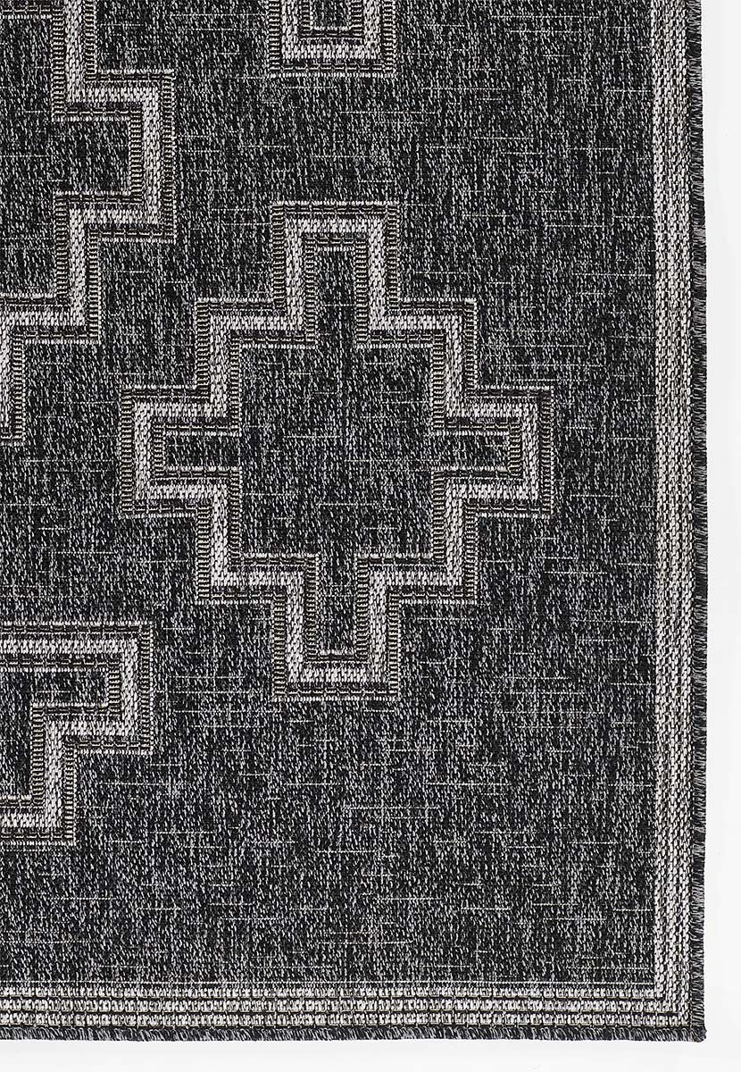 Kachina Charcoal Indoor/Outdoor Rug - 3 x 8