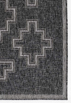 Kachina Charcoal Indoor/Outdoor Rug - 3 x 8