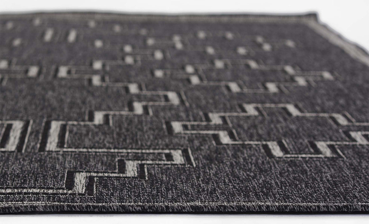 Kachina Charcoal Indoor/Outdoor Rug - 4 x 6
