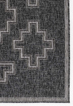 Kachina Charcoal Indoor/Outdoor Rug - 4 x 6