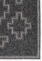 Kachina Charcoal Indoor/Outdoor Rug - 7 x 9