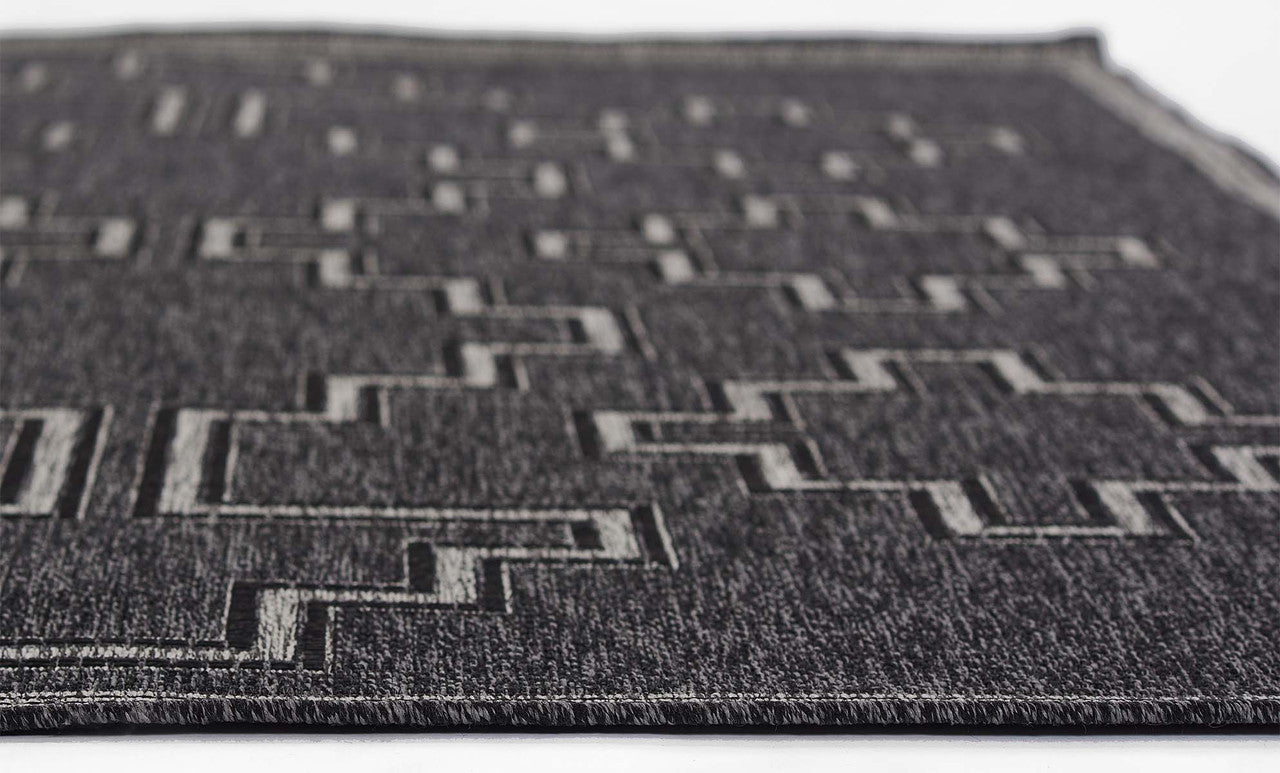 Kachina Charcoal Indoor/Outdoor Rug - 8 x 10