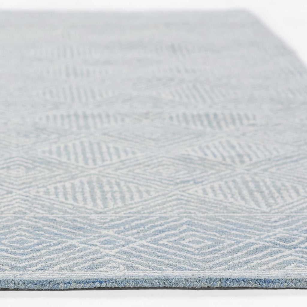 Prairie Palette Geometric Blue Rug - 2 x 8