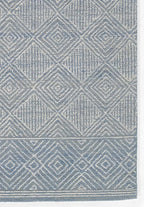 Prairie Palette Geometric Blue Rug - 2 x 8