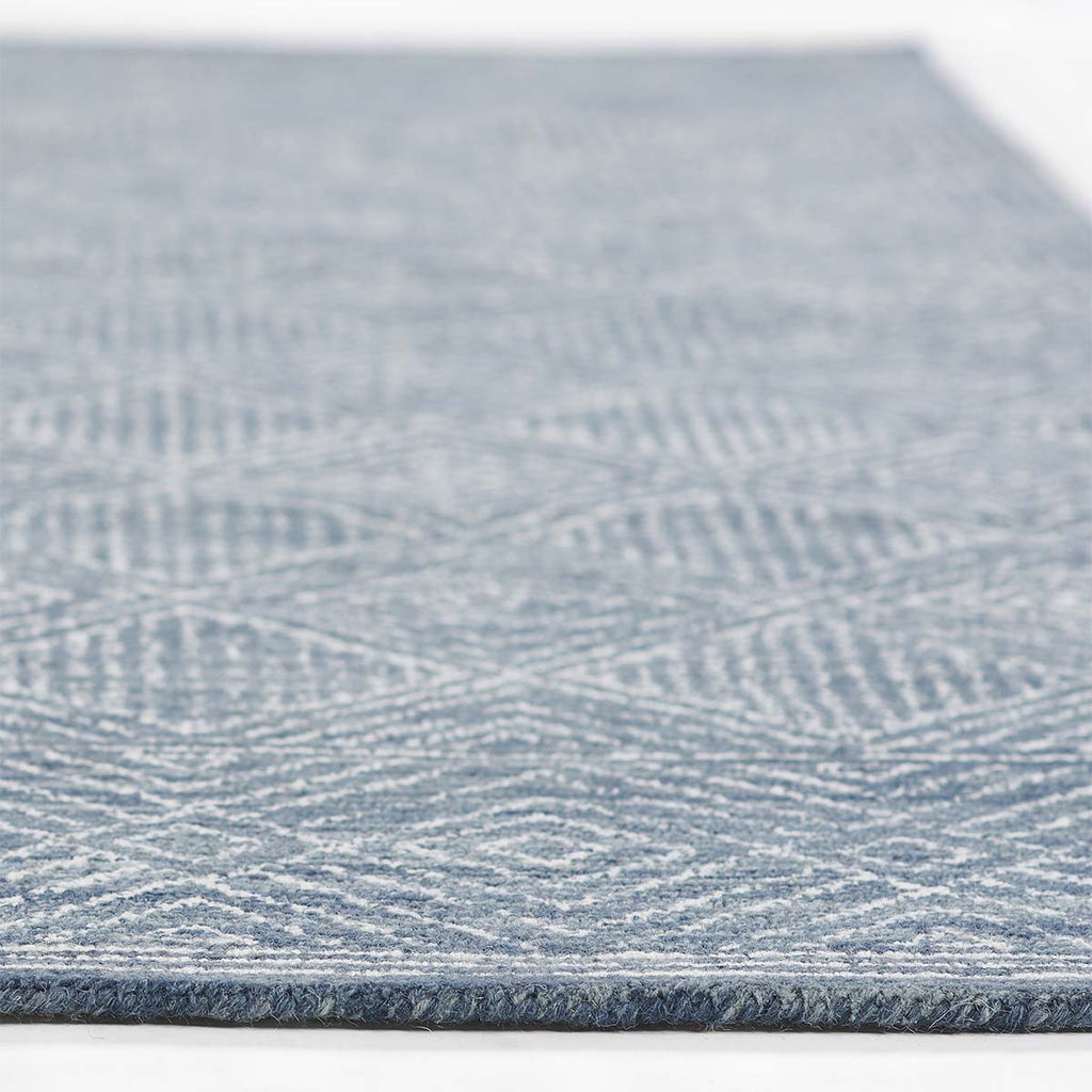 Prairie Palette Geometric Denim Rug - 4 x 6