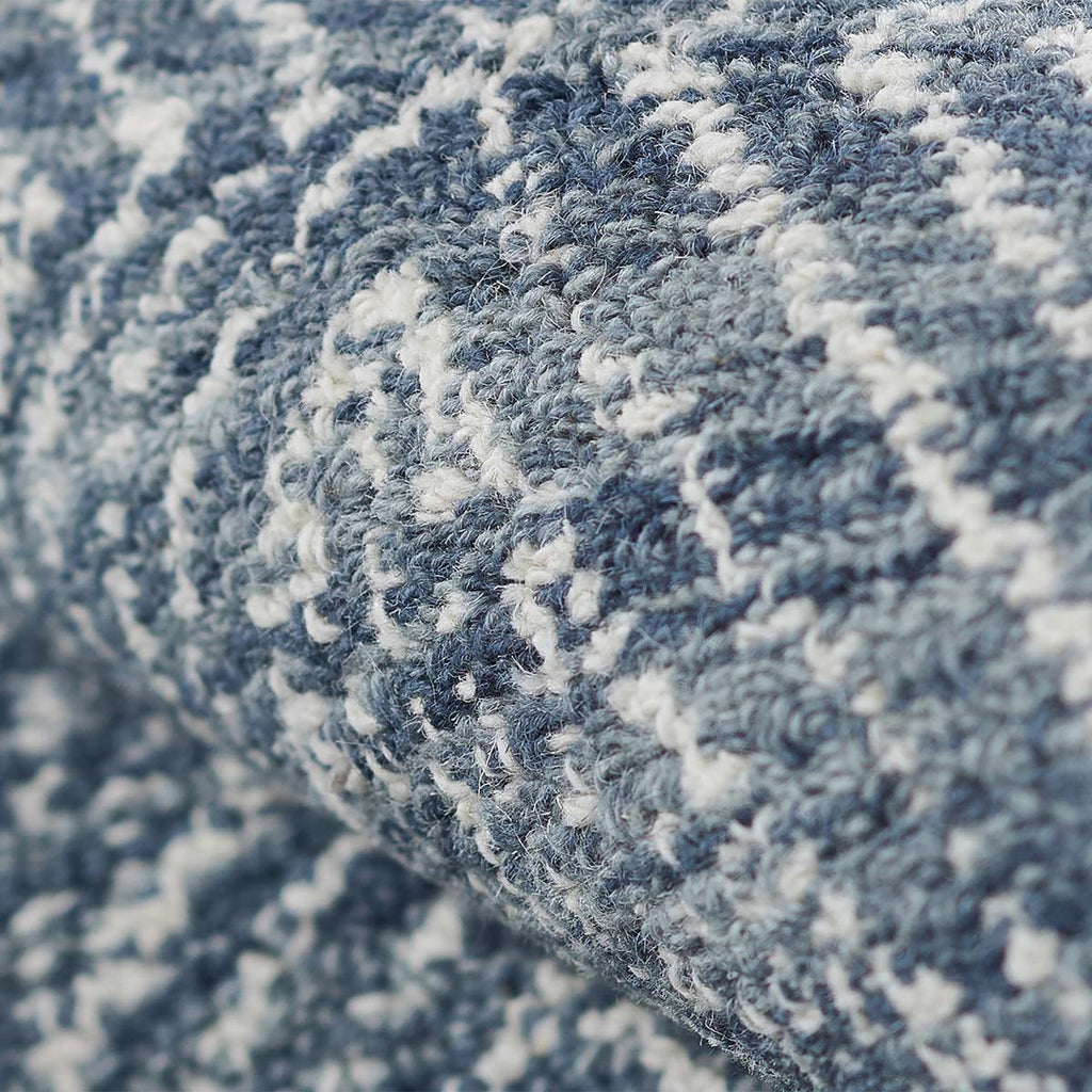 Prairie Palette Geometric Denim Rug - 9 x 12