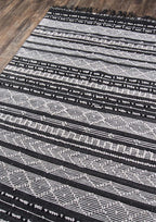 Terra Trail Black Indoor/Outdoor Rug - 2 x 3