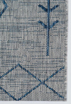 Gray Mexican Indoor/Outdoor Rug - 2 x 10