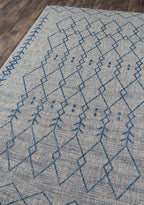Gray Mexican Indoor/Outdoor Rug - 2 x 10