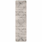 Bisbee Diamonds Gray Rug - 2 x 8