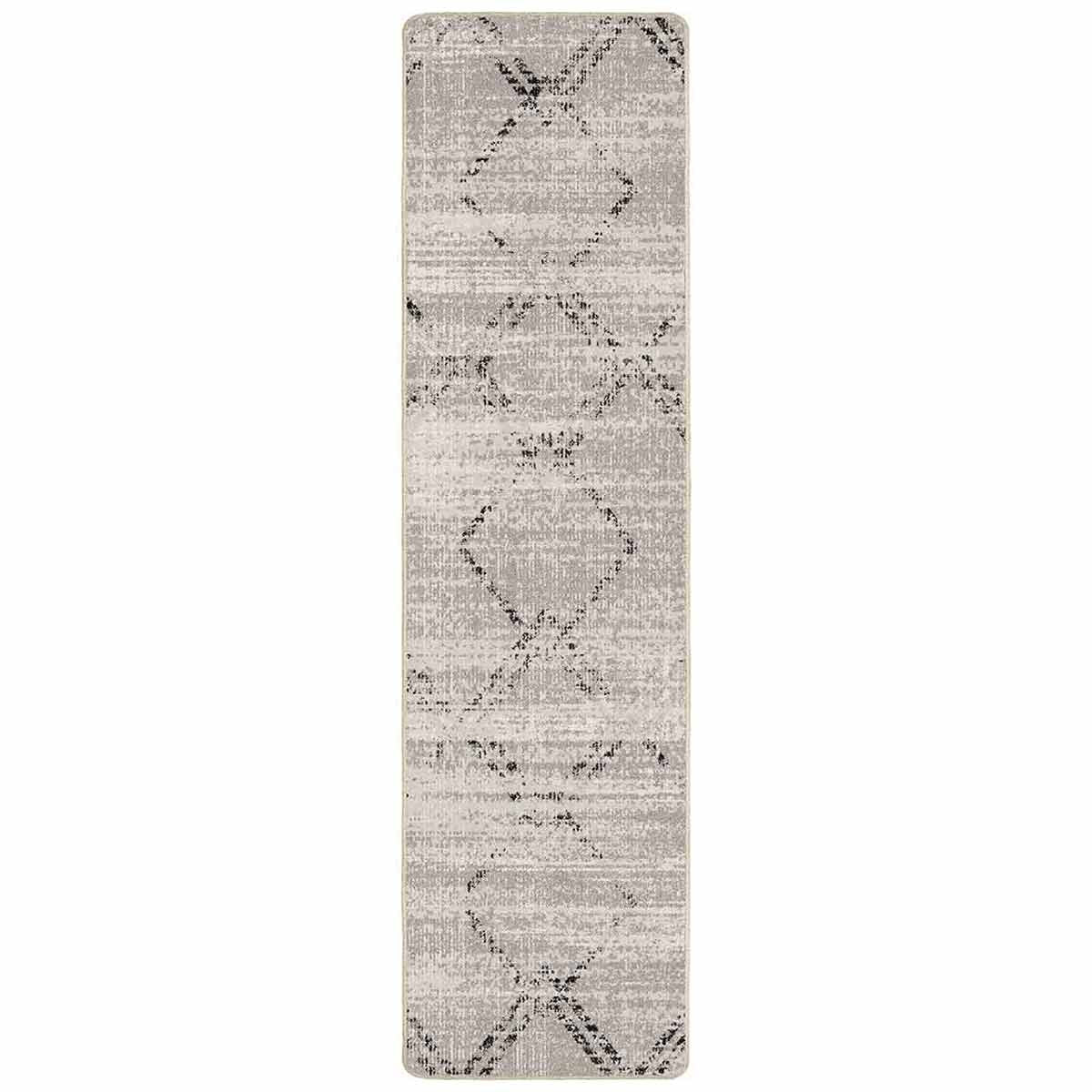 Bisbee Diamonds Gray Rug - 2 x 8