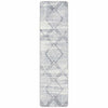 Bisbee Diamonds Blue Rug - 2 x 8