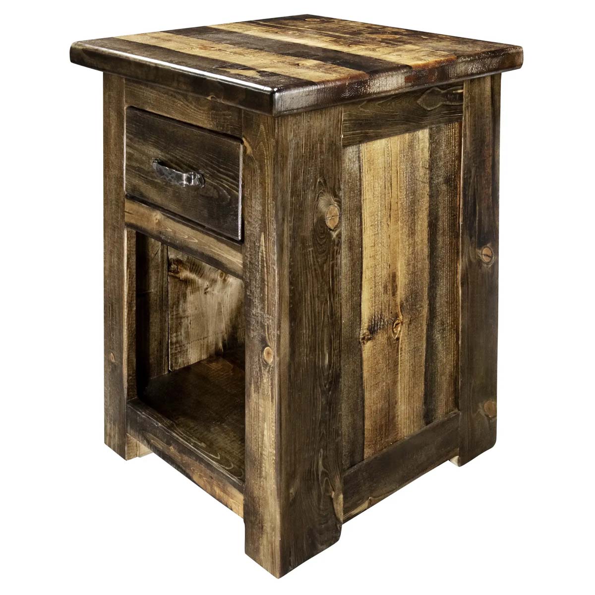 Lima 30 Inch Nightstand with Iron - Provincial Stain