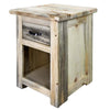 Lima 30 Inch Nightstand with Iron - Clear Lacquer