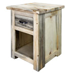 Lima 30 Inch Nightstand with Iron - Clear Lacquer