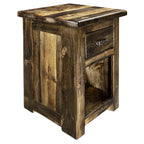 Lima Live Edge 25 Inch Nightstand with Iron - Provincial Stain