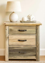 Lima Sawn 3 Drawer Chest with Iron - Clear Lacquer