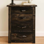 Lima Live Edge 4 Drawer Chest - Jacobean Stain