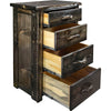 Lima Live Edge 4 Drawer Chest - Jacobean Stain