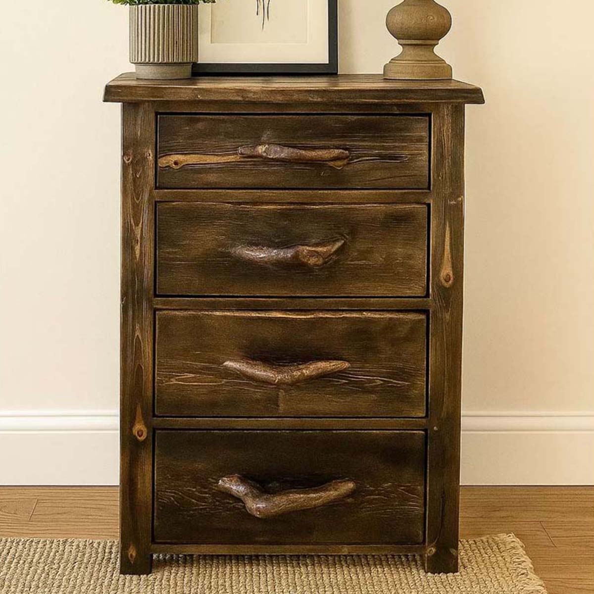 Lima Live Edge 4 Drawer Chest - Provincial Stain