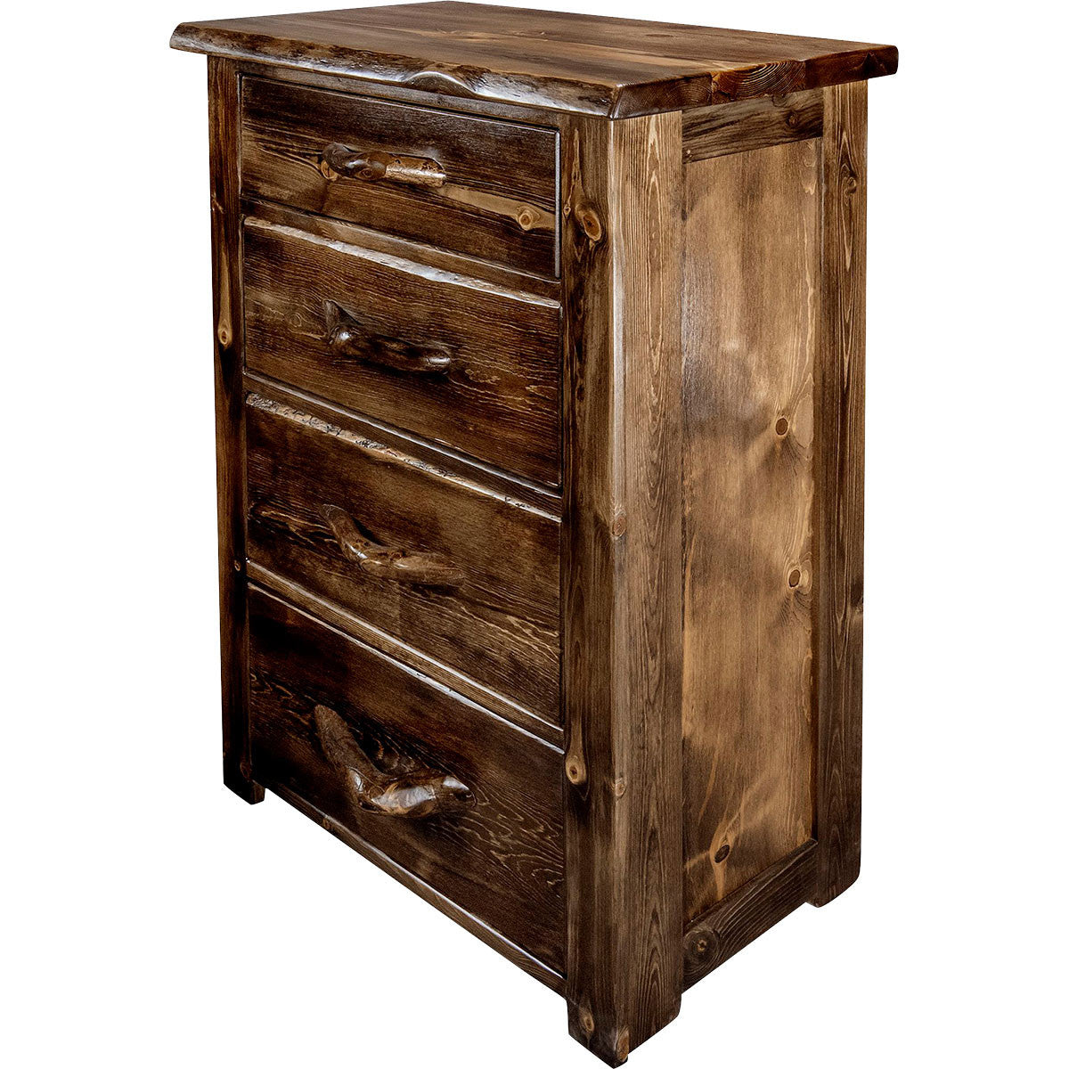 Lima Live Edge 4 Drawer Chest - Provincial Stain