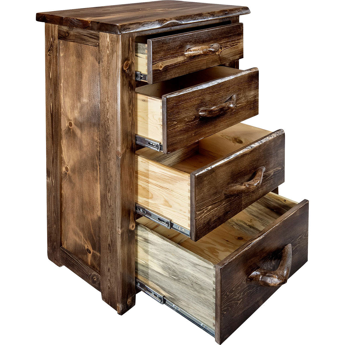 Lima Live Edge 4 Drawer Chest - Provincial Stain