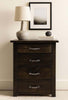Lima Sawn 4 Drawer Chest with Iron - Jacobean Stain