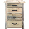 Lima Sawn 4 Drawer Chest with Iron - Clear Lacquer