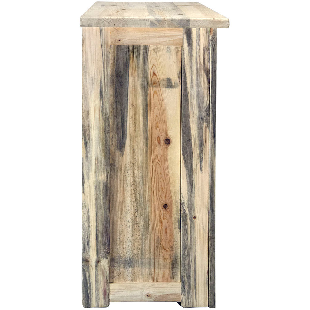 Lima Sawn 4 Drawer Chest with Iron - Clear Lacquer