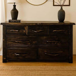 Lima Live Edge 7 Drawer Dresser - Jacobean Stain
