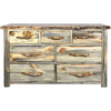 Lima Live Edge 7 Drawer Dresser - Clear Lacquer
