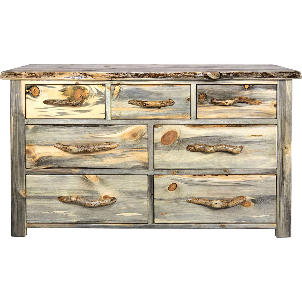 Lima Live Edge 7 Drawer Dresser - Clear Lacquer