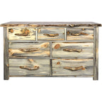 Lima Live Edge 7 Drawer Dresser - Clear Lacquer