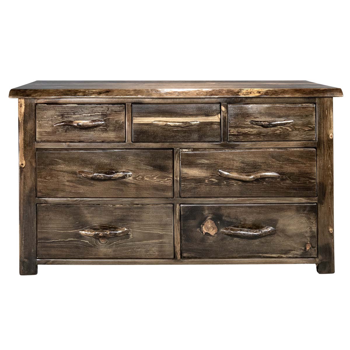 Lima Live Edge 7 Drawer Dresser - Provincial Stain