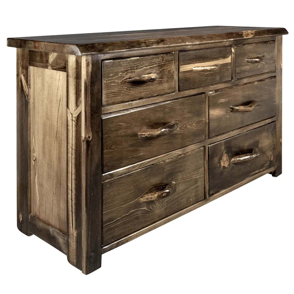 Lima Live Edge 7 Drawer Dresser - Provincial Stain