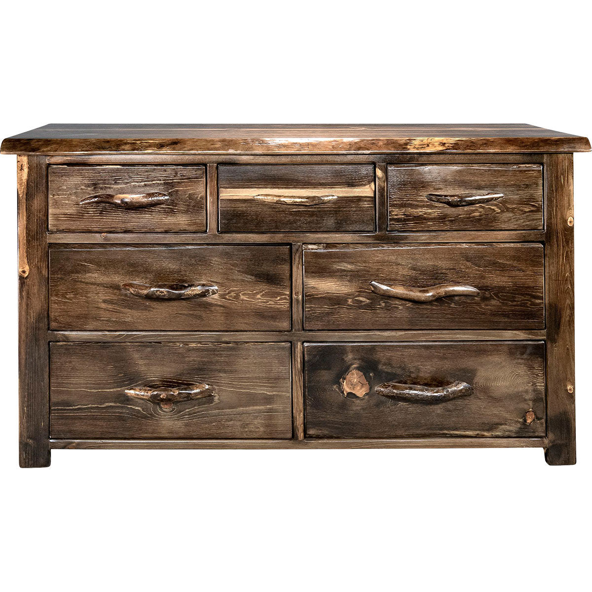 Lima Live Edge 7 Drawer Dresser - Provincial Stain