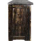 Lima Sawn 7 Drawer Dresser with Iron & Jacobean Stain