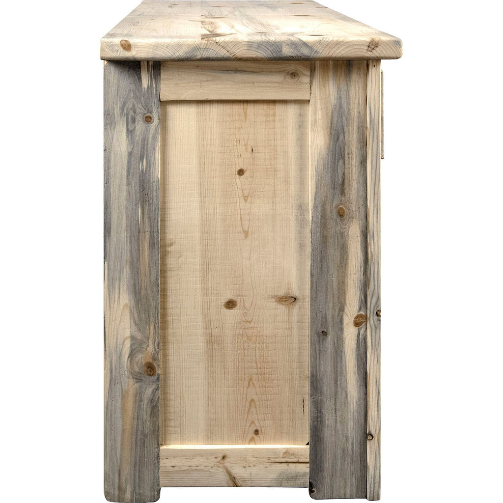 Lima Sawn 7 Drawer Dresser with Iron & Clear Lacquer