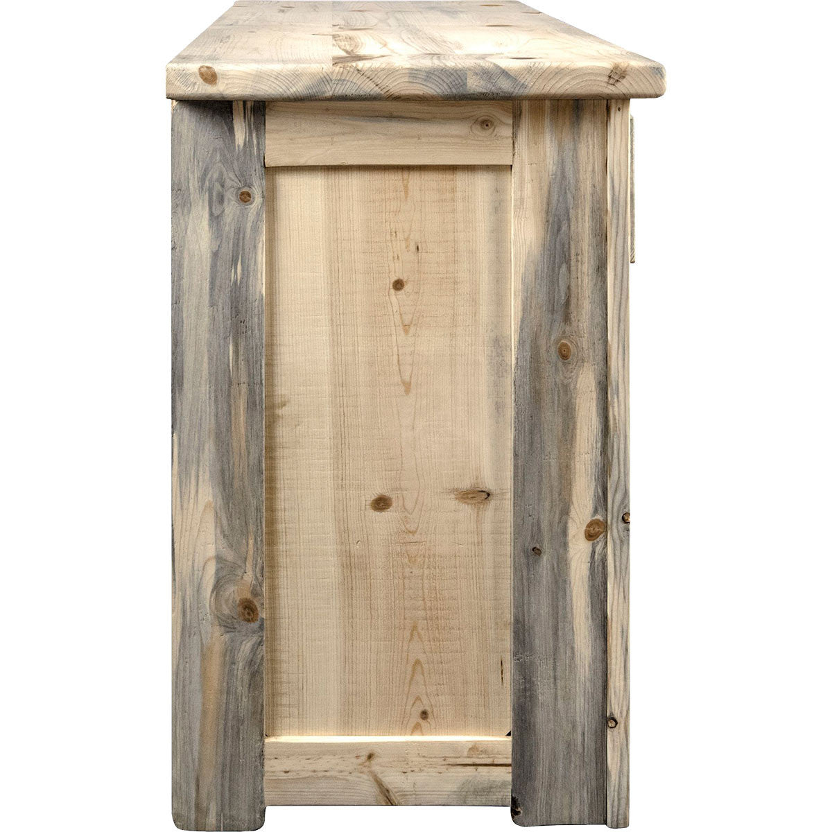 Lima Sawn 7 Drawer Dresser with Iron & Clear Lacquer