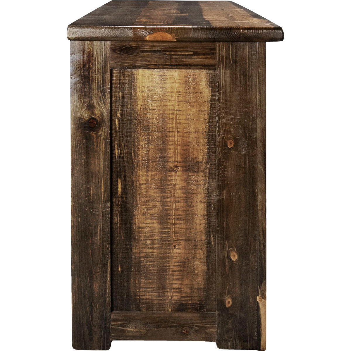 Lima Sawn 7 Drawer Dresser with Iron & Provincial Stain