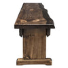 Lima Live Edge 6 Foot Wooden Bench - Jacobean Stain