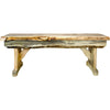 Lima Live Edge 6 Foot Wooden Bench - Clear Lacquer