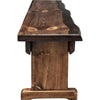 Lima Live Edge 6 Foot Wooden Bench - Provincial Stain