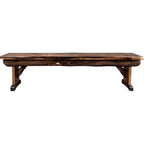 Lima Live Edge 6 Foot Wooden Bench - Provincial Stain