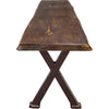 Lima Live Edge 45 Inch Bench with Forged Iron Legs